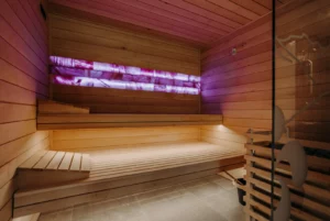 Sauna de l'hôtel Trinquet, au Pays basque